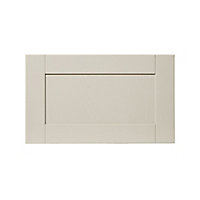 GoodHome Verbena Matt cashmere painted natural ash shaker Drawer front, bridging door & bi fold door, (W)600mm (H)356mm (T)20mm