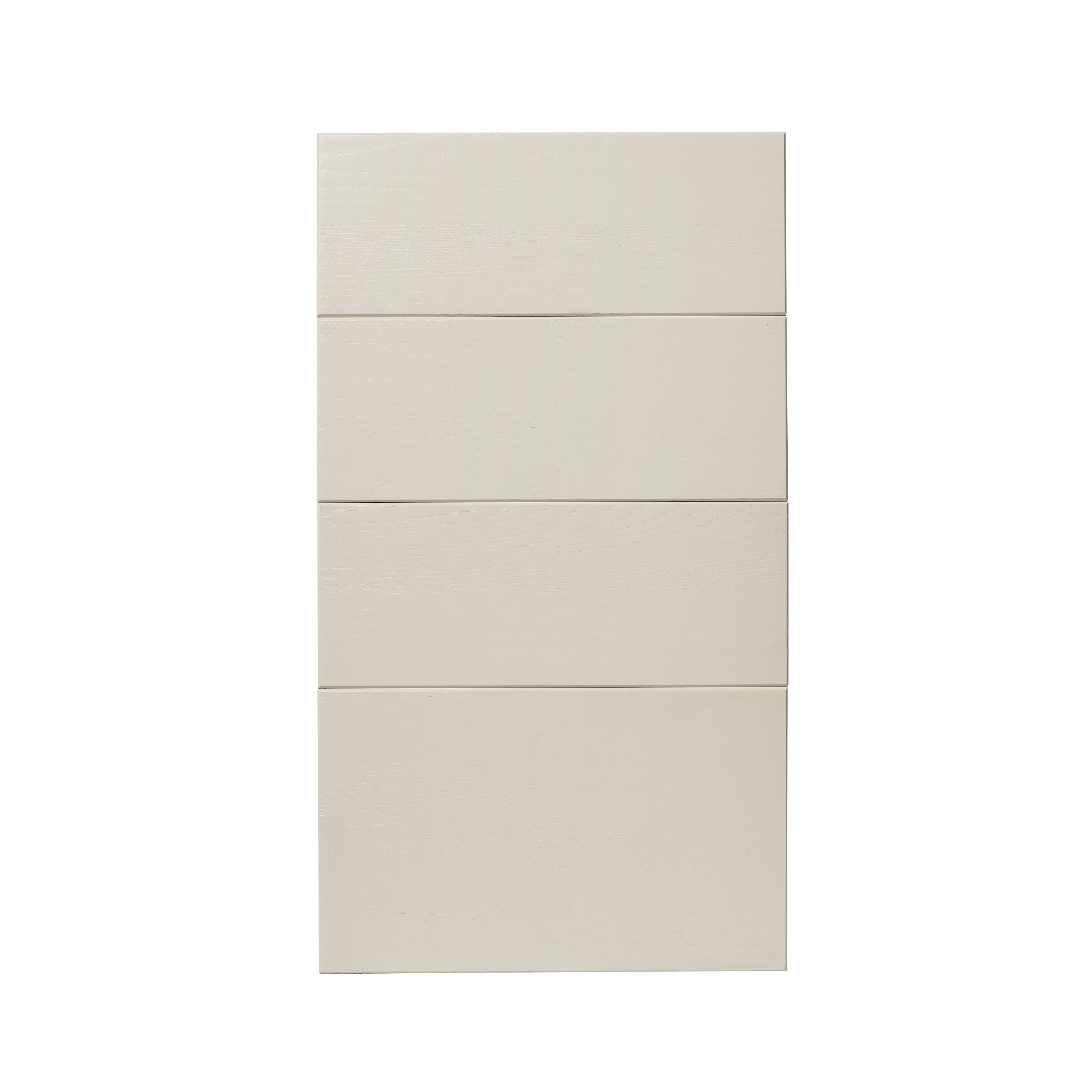 GoodHome Verbena Matt cashmere painted natural ash shaker Drawer front (W)400mm, Pack of 4