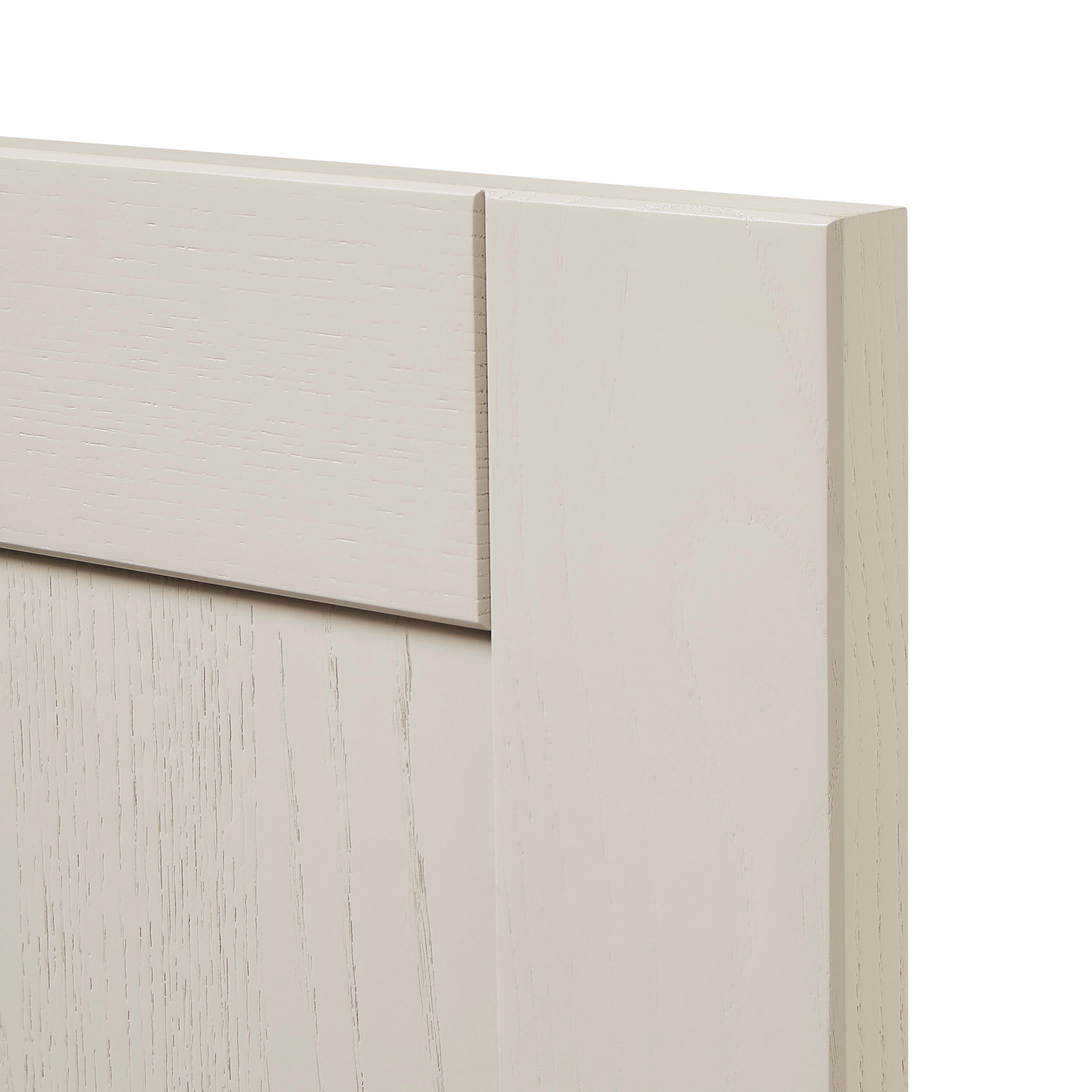 GoodHome Verbena Matt cashmere painted natural ash shaker Drawer front (W)500mm, Pack of 4