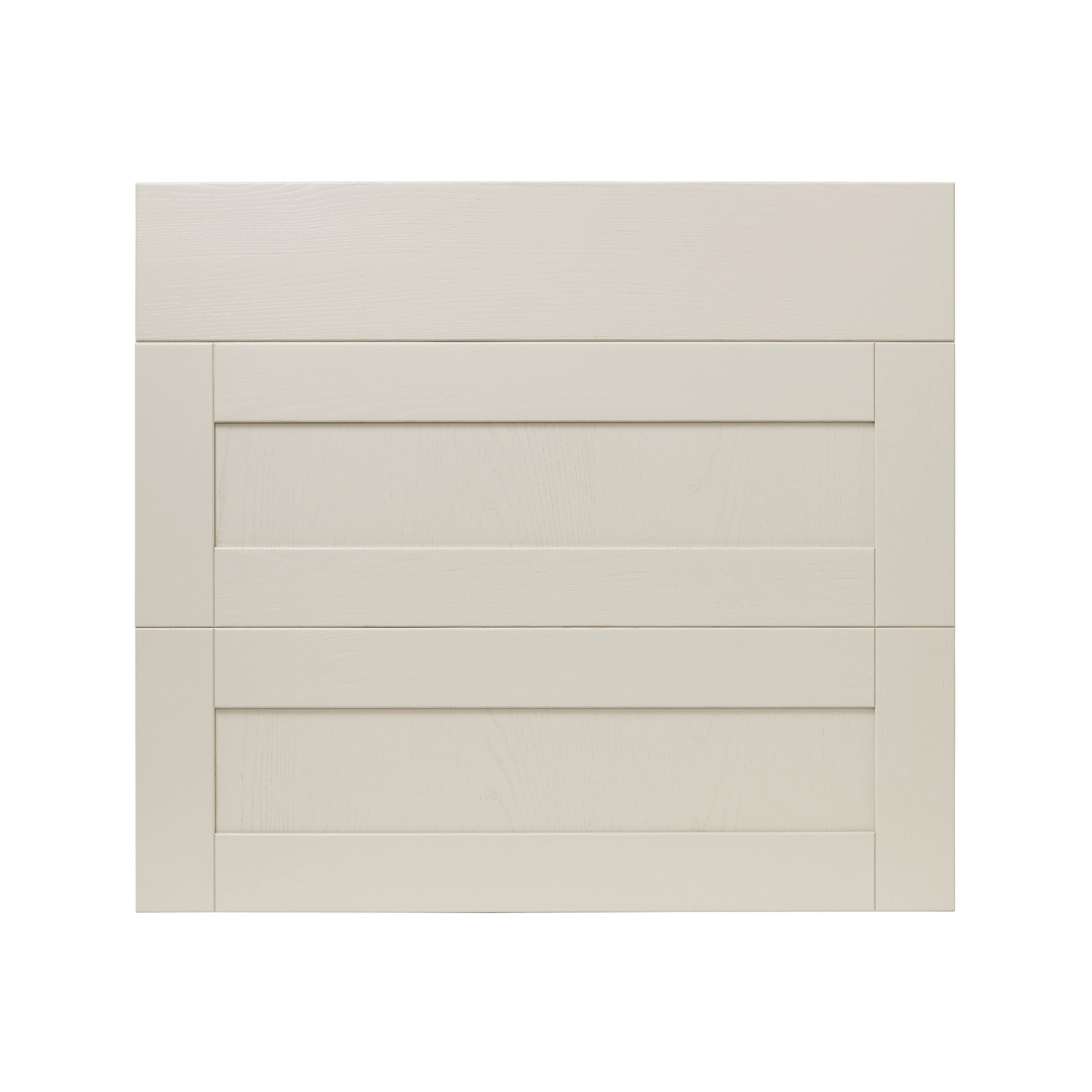 GoodHome Verbena Matt cashmere painted natural ash shaker Drawer front (W)800mm, Pack of 3