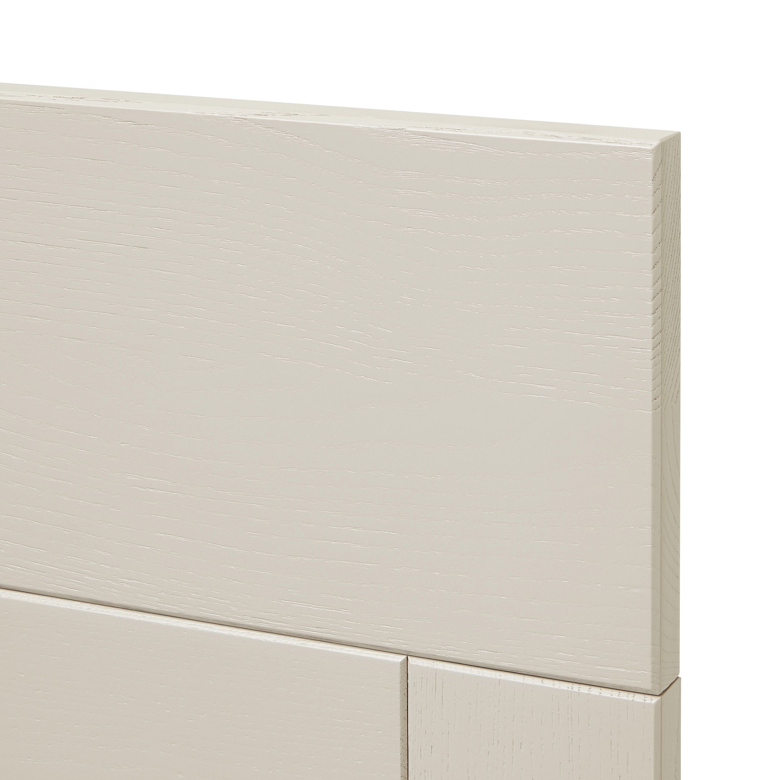 GoodHome Verbena Matt cashmere painted natural ash shaker Drawer front (W)800mm, Pack of 3