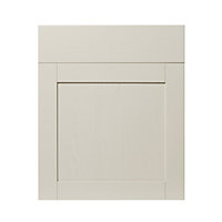 GoodHome Verbena Matt cashmere painted natural ash shaker Drawerline Cabinet door, (W)300mm (H)715mm (T)20mm