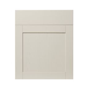 GoodHome Verbena Matt cashmere painted natural ash shaker Drawerline Cabinet door, (W)300mm (H)715mm (T)20mm