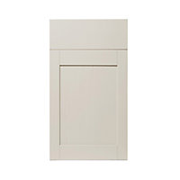 GoodHome Verbena Matt cashmere painted natural ash shaker Drawerline Cabinet door, (W)400mm (H)715mm (T)20mm