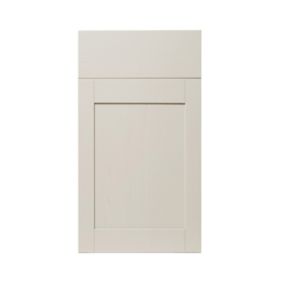GoodHome Verbena Matt cashmere painted natural ash shaker Drawerline Cabinet door, (W)400mm (H)715mm (T)20mm