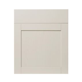 GoodHome Verbena Matt cashmere painted natural ash shaker Drawerline Cabinet door, (W)600mm (H)715mm (T)20mm
