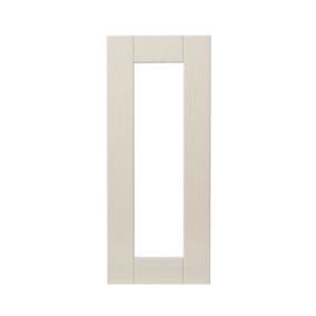 GoodHome Verbena Matt cashmere painted natural ash shaker Glazed Cabinet door (W)300mm (H)715mm (T)20mm