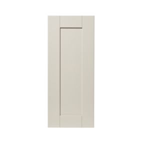 GoodHome Verbena Matt cashmere painted natural ash shaker Highline Cabinet door (W)300mm (H)715mm (T)20mm