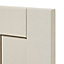 GoodHome Verbena Matt cashmere painted natural ash shaker Highline Cabinet door (W)400mm (H)715mm (T)20mm