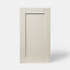 GoodHome Verbena Matt cashmere painted natural ash shaker Highline Cabinet door (W)450mm (H)715mm (T)20mm