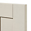 GoodHome Verbena Matt cashmere painted natural ash shaker Larder Cabinet door (W)500mm (H)1287mm (T)20mm
