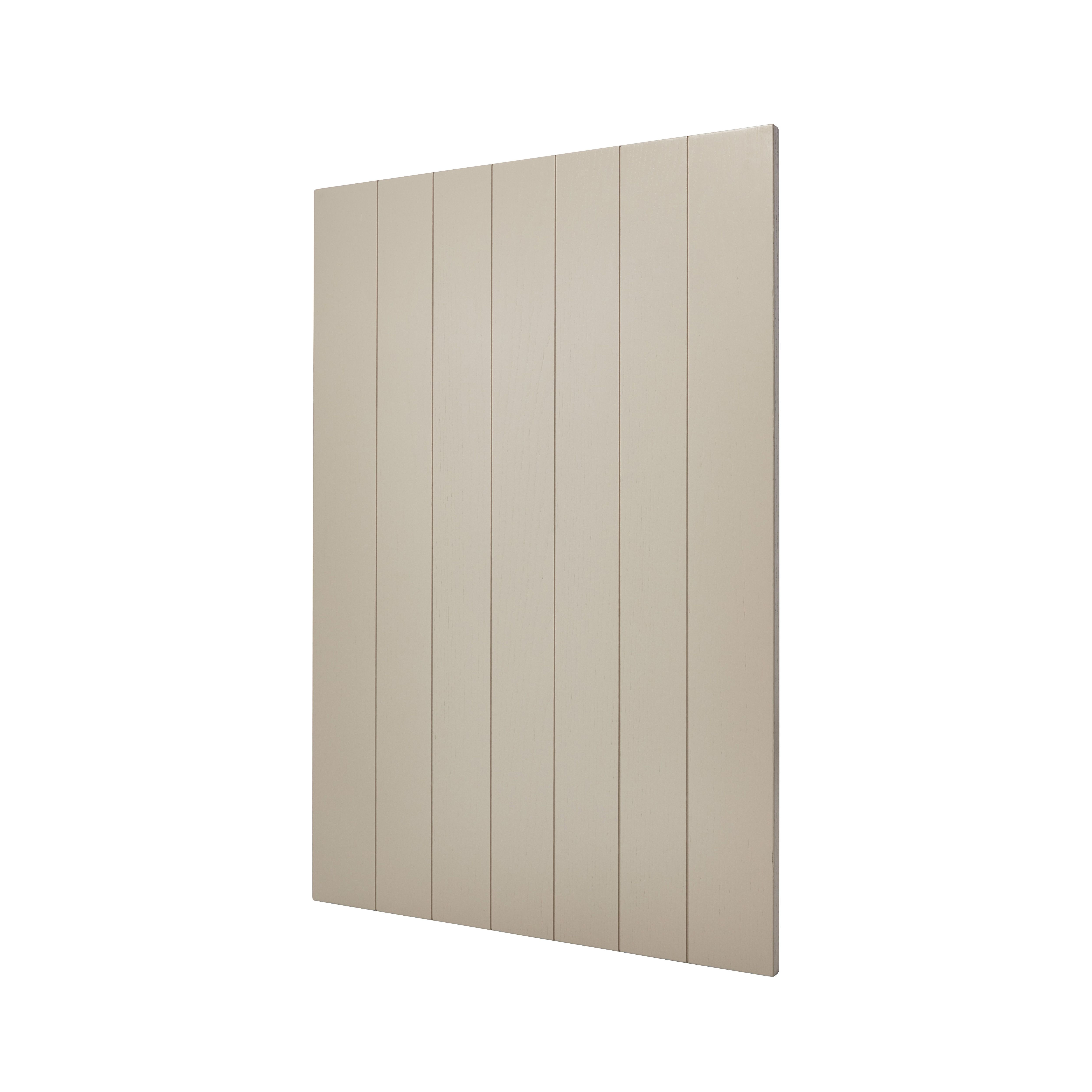 GoodHome Verbena Matt cashmere painted natural ash shaker Standard End panel (H)870mm (W)590mm