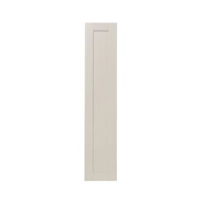 GoodHome Verbena Matt cashmere painted natural ash shaker Tall larder Cabinet door (W)300mm (H)1467mm (T)20mm