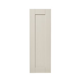 GoodHome Verbena Matt cashmere painted natural ash shaker Tall wall Cabinet door (W)300mm (H)895mm (T)20mm