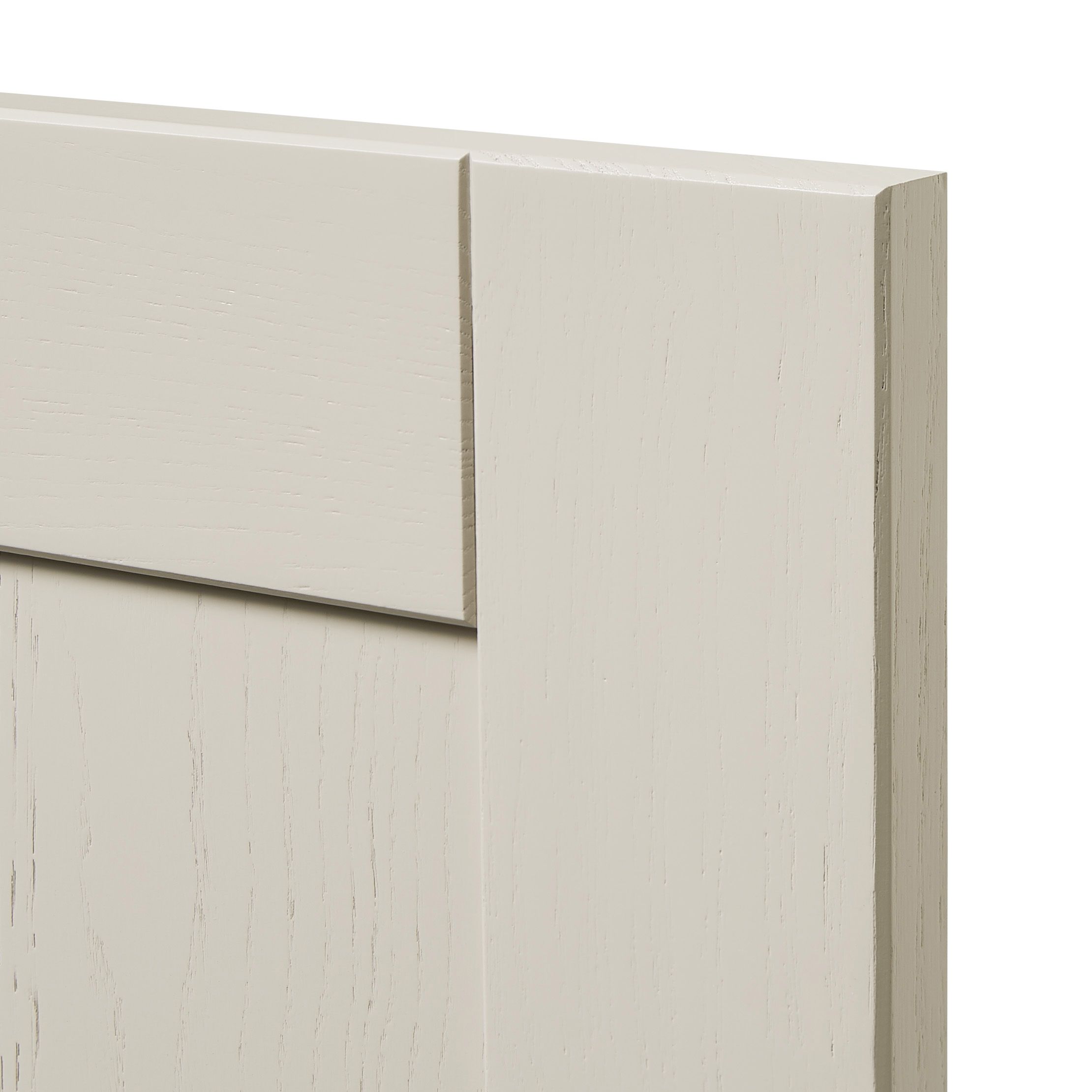 GoodHome Verbena Matt cashmere painted natural ash shaker Tall wall Cabinet door (W)500mm (H)895mm (T)20mm