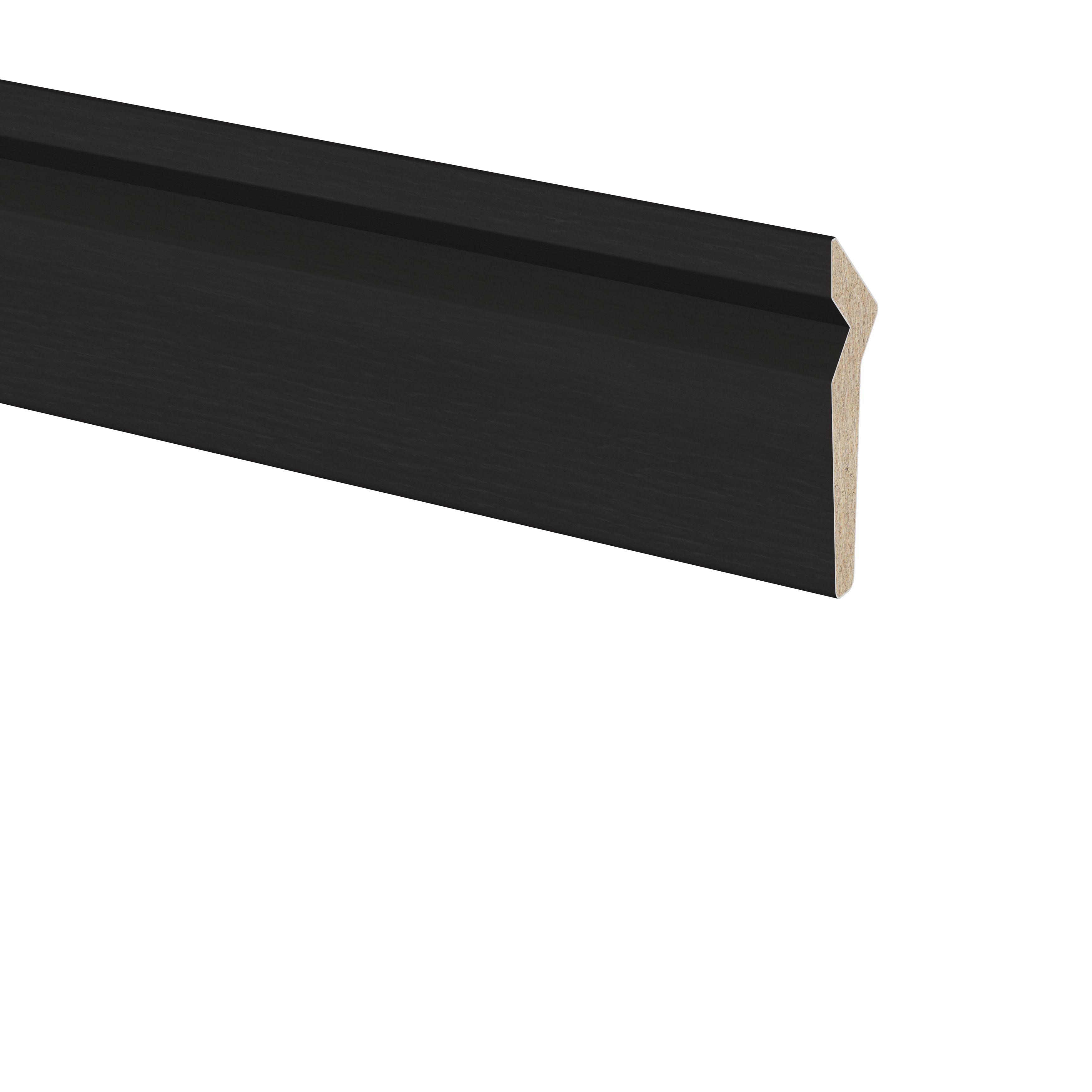 GoodHome Verbena Matt Charcoal Painted wood effect Shaker Pelmet, (L)2400mm (H)75mm