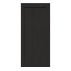 GoodHome Verbena Matt charcoal shaker 70:30 Larder Cabinet door (W)600mm (H)1287mm (T)20mm