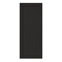 GoodHome Verbena Matt charcoal shaker 70:30 Tall larder Cabinet door (W)600mm (H)1467mm (T)20mm
