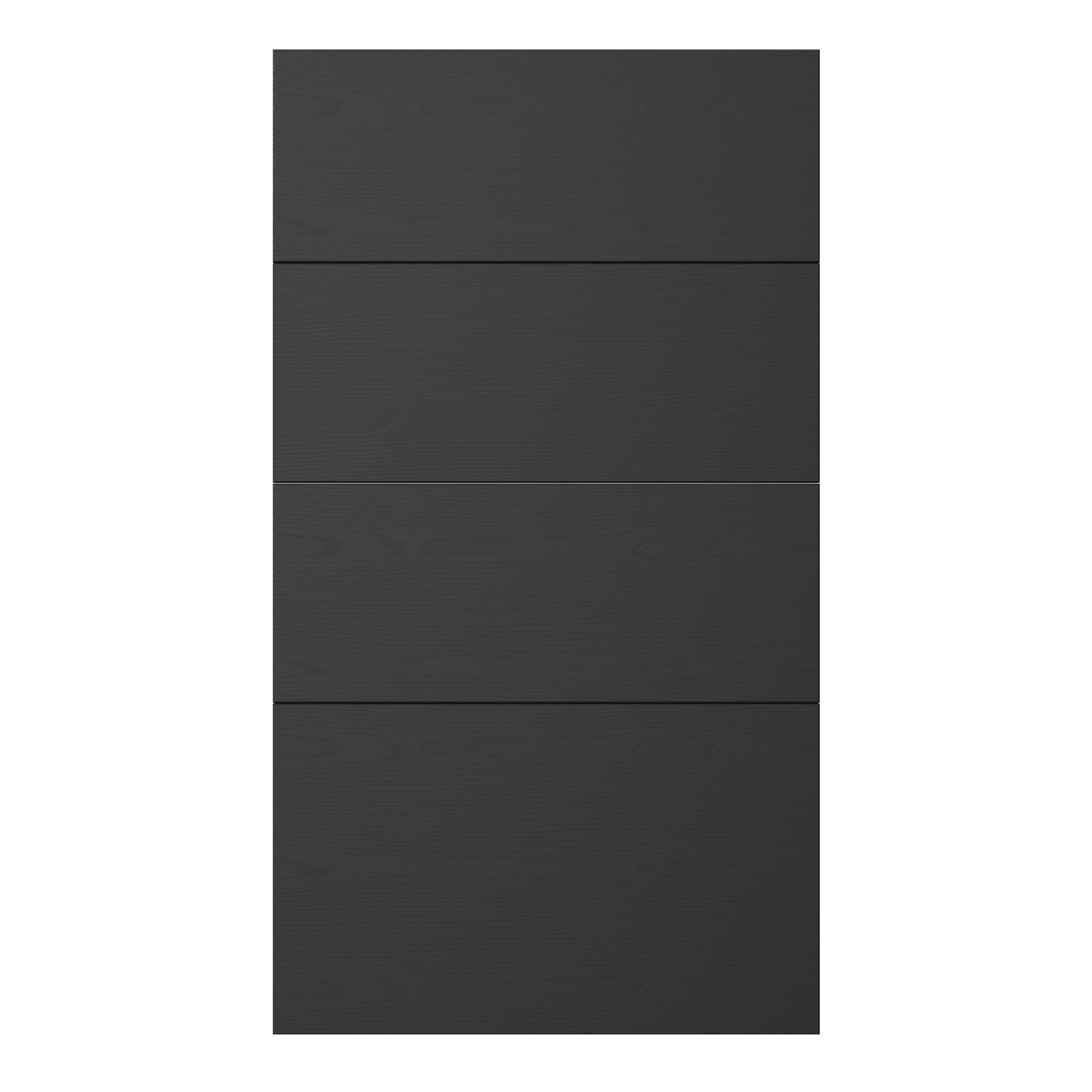 GoodHome Verbena Matt charcoal shaker Drawer front (W)400mm, Pack of 4