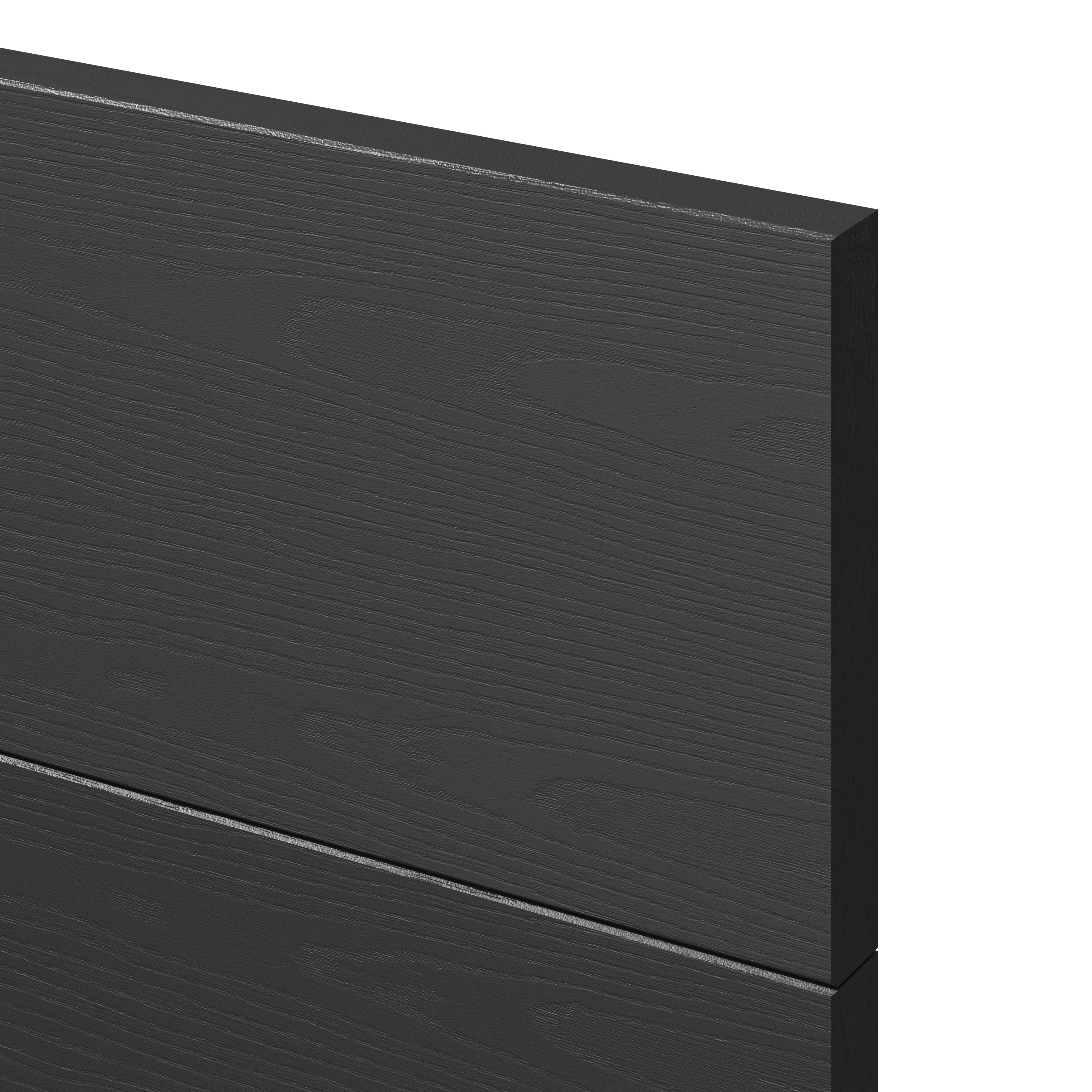 GoodHome Verbena Matt charcoal shaker Drawer front (W)400mm, Pack of 4