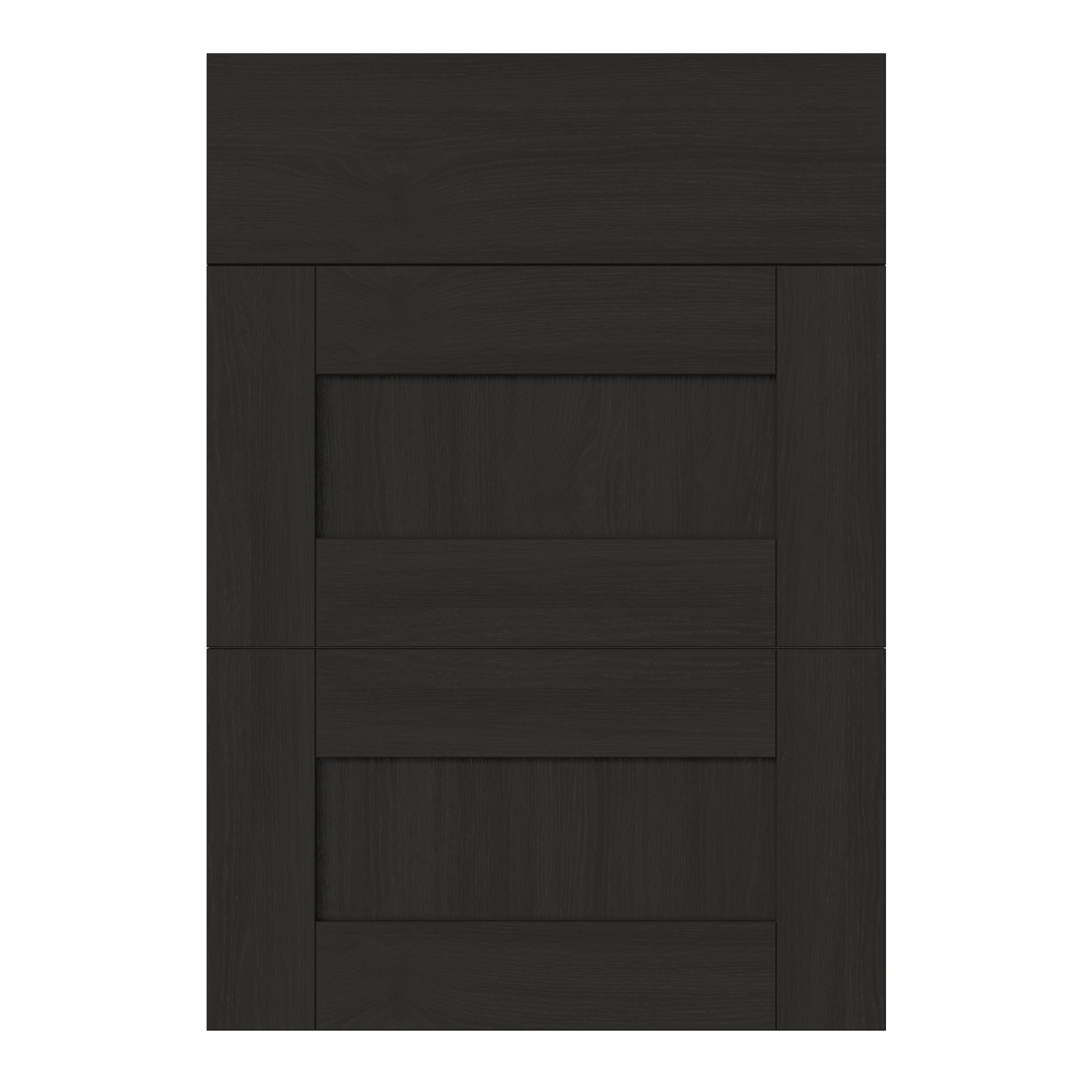 GoodHome Verbena Matt charcoal shaker Drawer front (W)500mm, Pack of 3