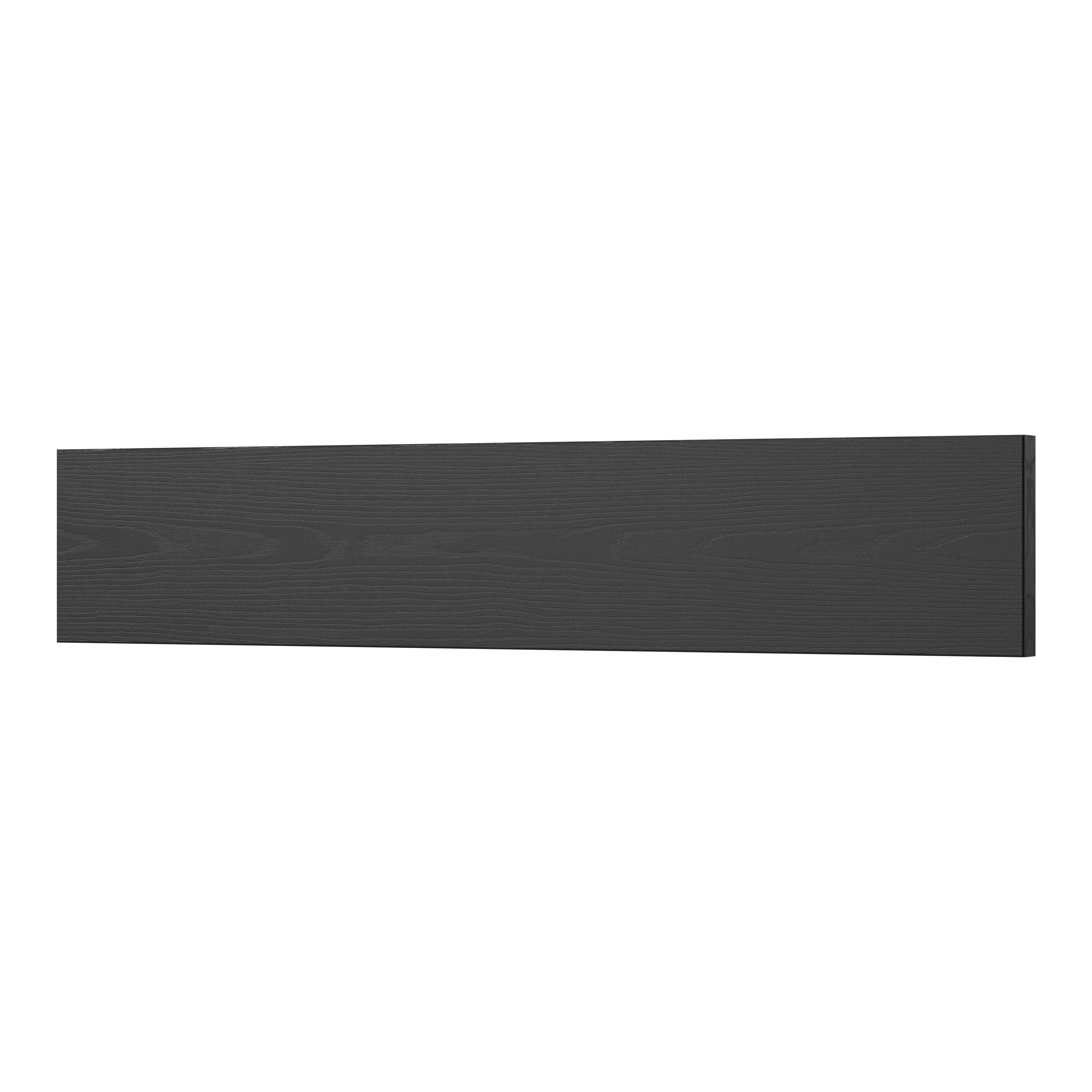 GoodHome Verbena Matt charcoal shaker Standard Appliance Filler panel (H)115mm (W)597mm