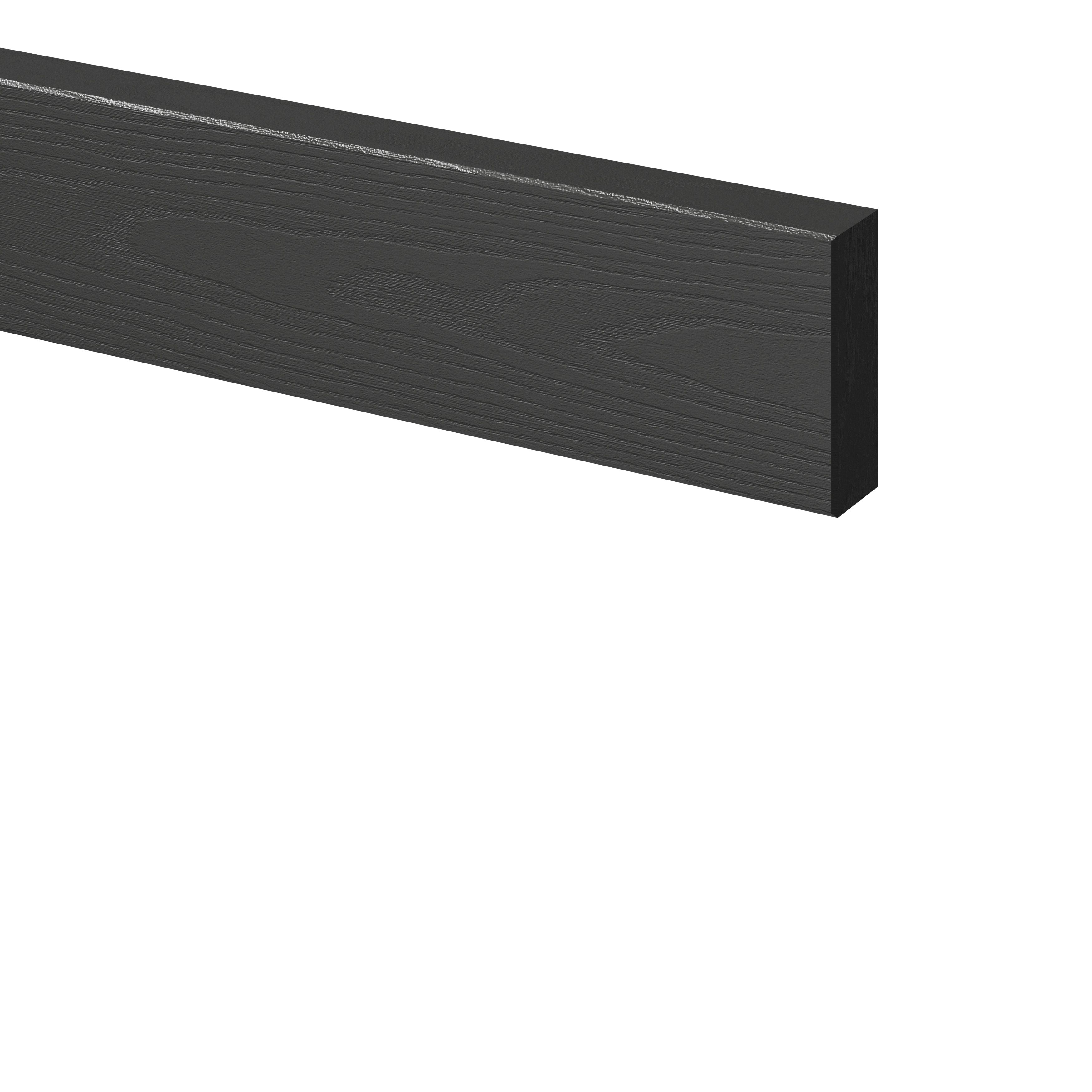 GoodHome Verbena Matt charcoal shaker Standard Appliance Filler panel (H)58mm (W)597mm