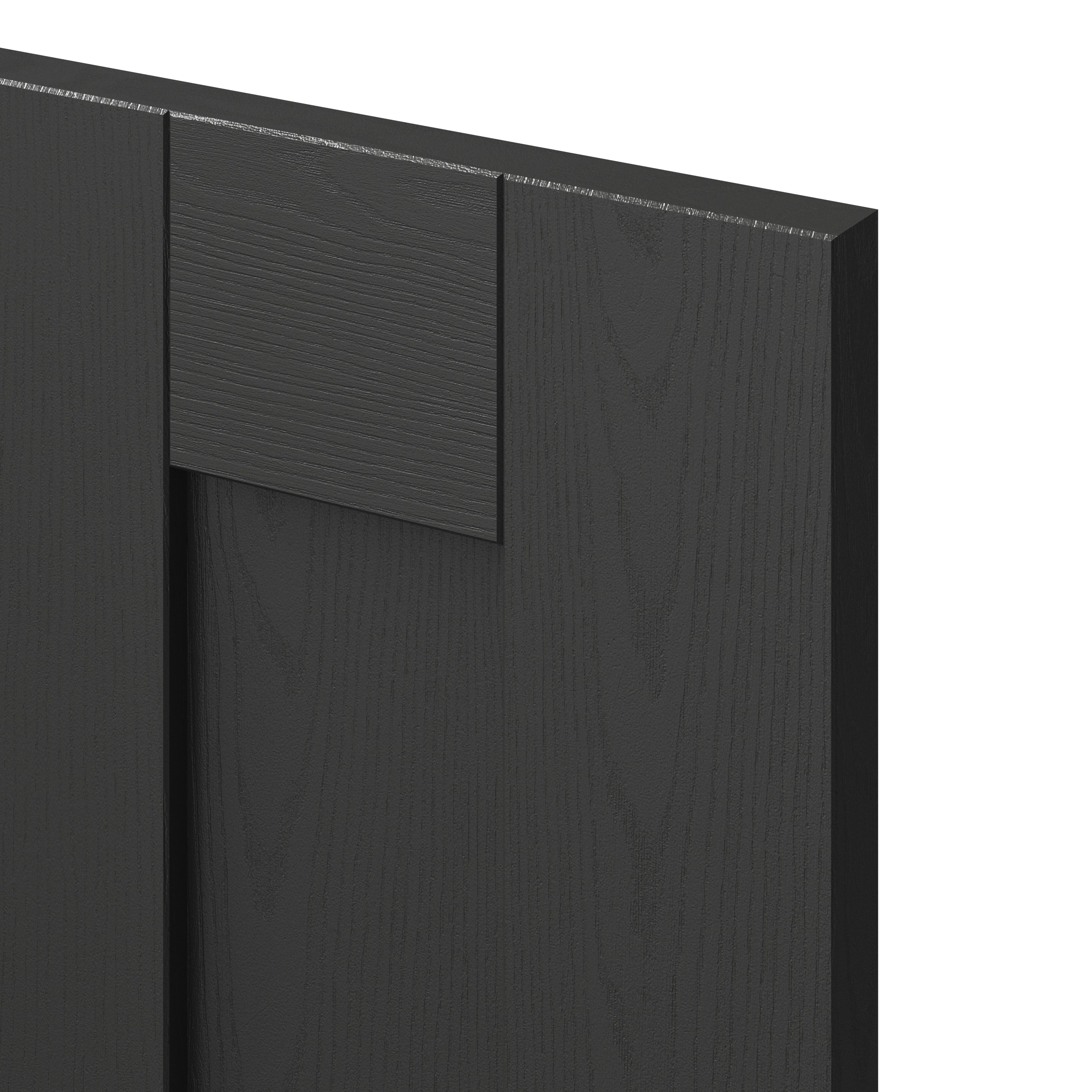 GoodHome Verbena Matt charcoal shaker Tall wall Cabinet door (W)250mm (H)895mm (T)20mm