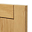 GoodHome Verbena Natural oak shaker Drawerline Cabinet door, (W)400mm (H)715mm (T)20mm