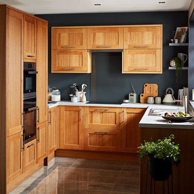 GoodHome Verbena Natural oak shaker Full height Drawer front, bridging door & bi fold door, (W)1000mm (H)356mm (T)20mm