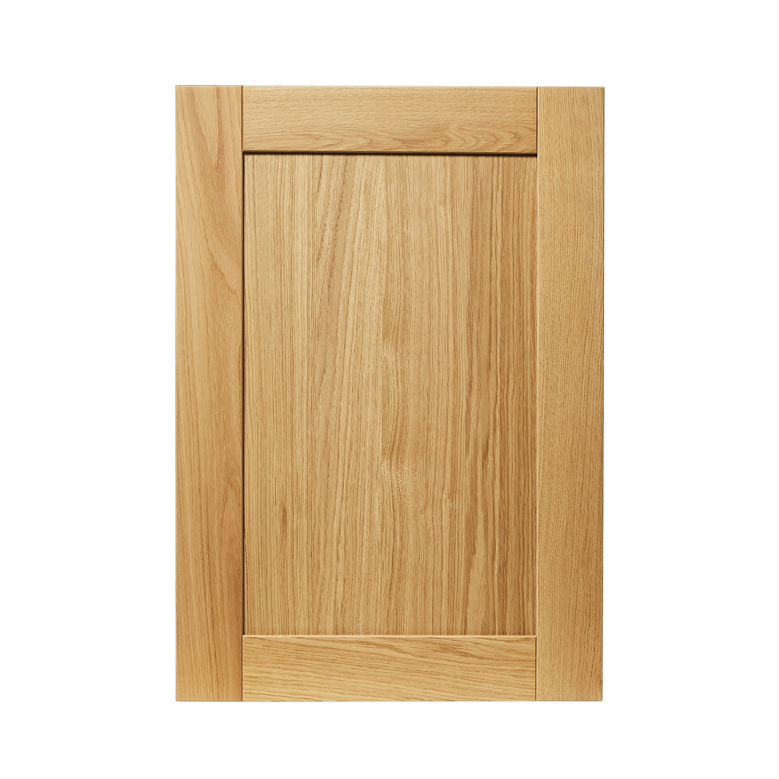 GoodHome Verbena Natural oak shaker Highline Cabinet door (W)500mm (H)715mm (T)20mm