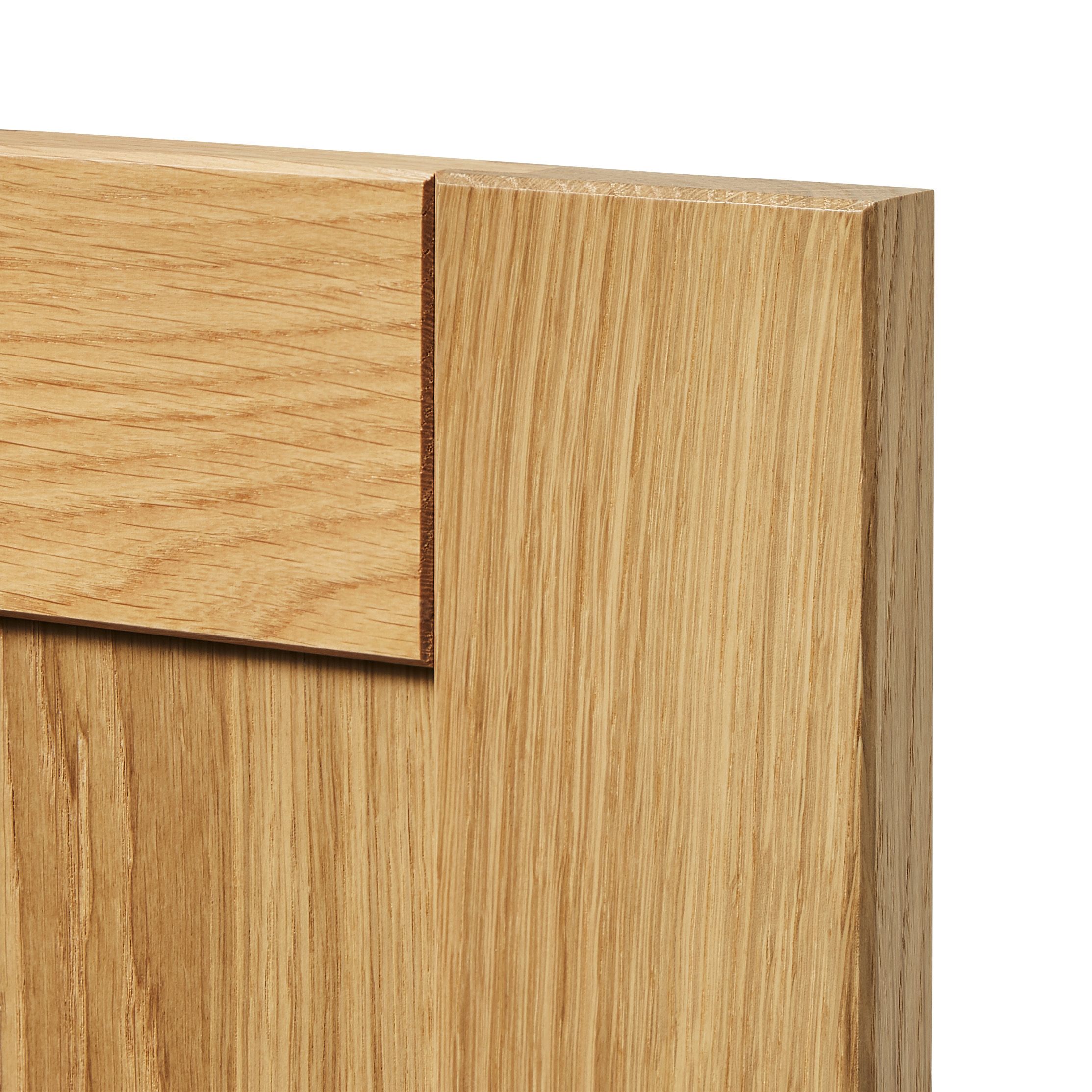 GoodHome Verbena Natural oak shaker Highline Cabinet door (W)500mm (H)715mm (T)20mm