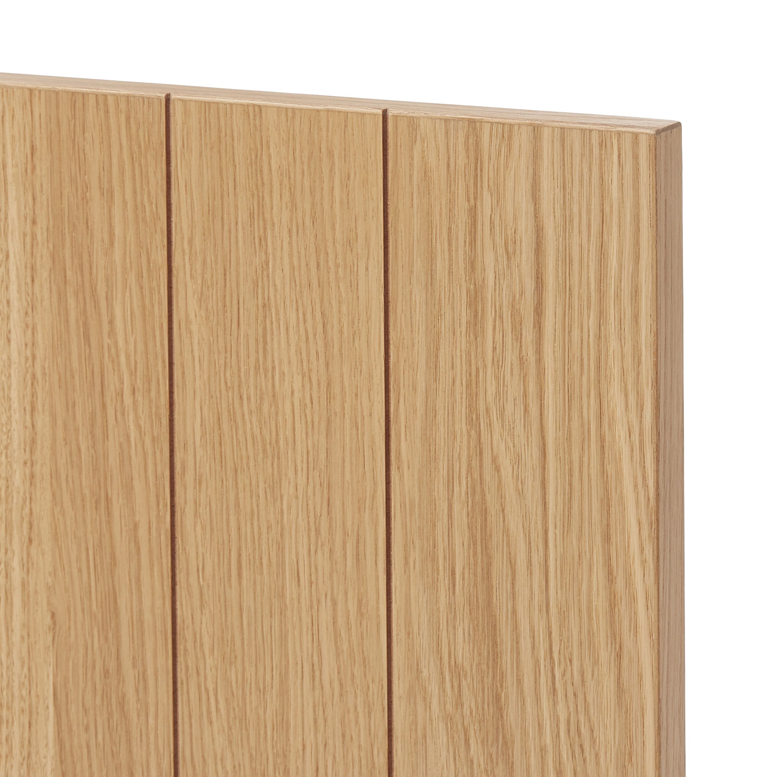 GoodHome Verbena Natural oak shaker Standard Clad on base panel (H)900mm (W)610mm