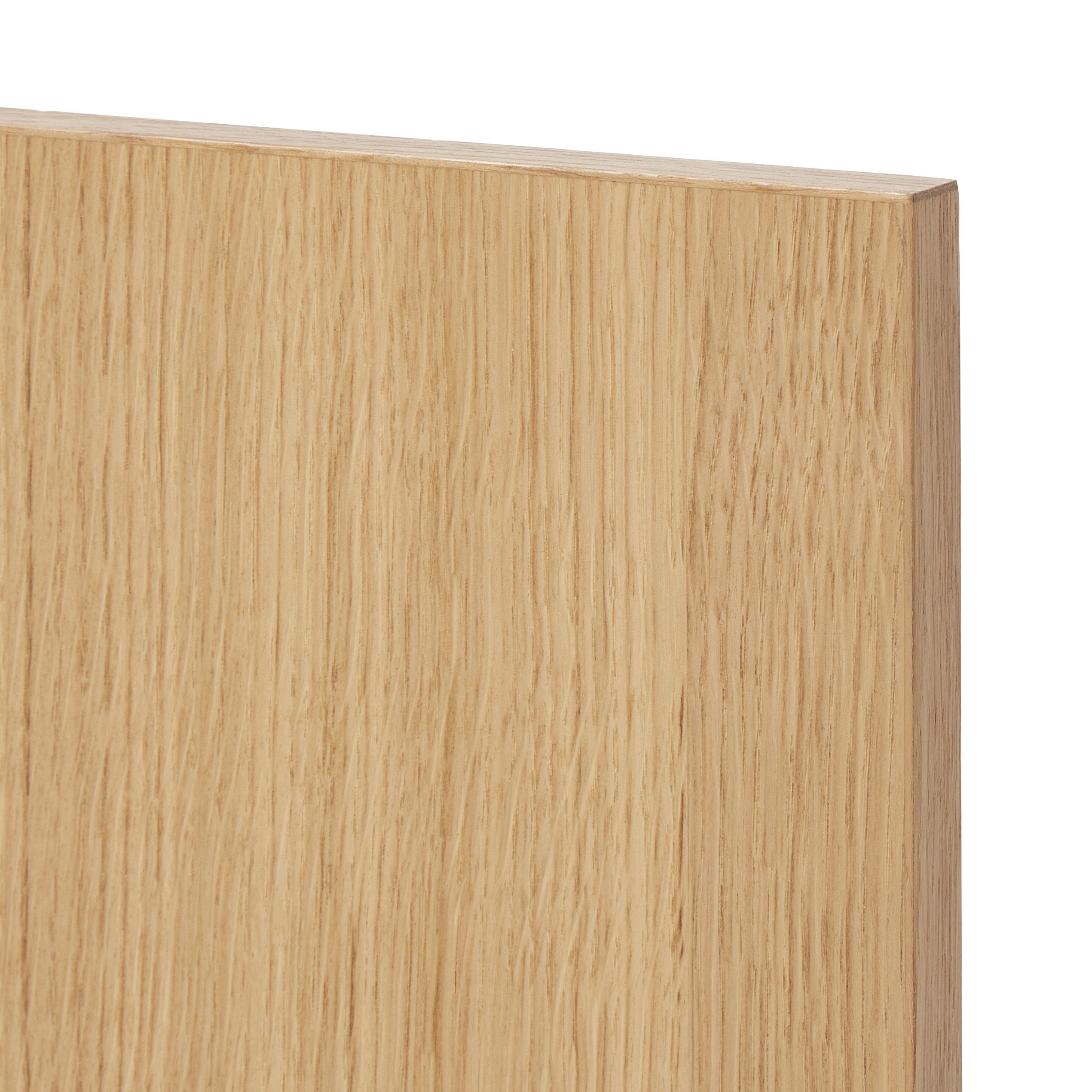 GoodHome Verbena Natural oak shaker Standard Clad on base panel (H)900mm (W)610mm