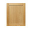 GoodHome Verbena Natural oak shaker Tall appliance Cabinet door (W)600mm (H)723mm (T)20mm