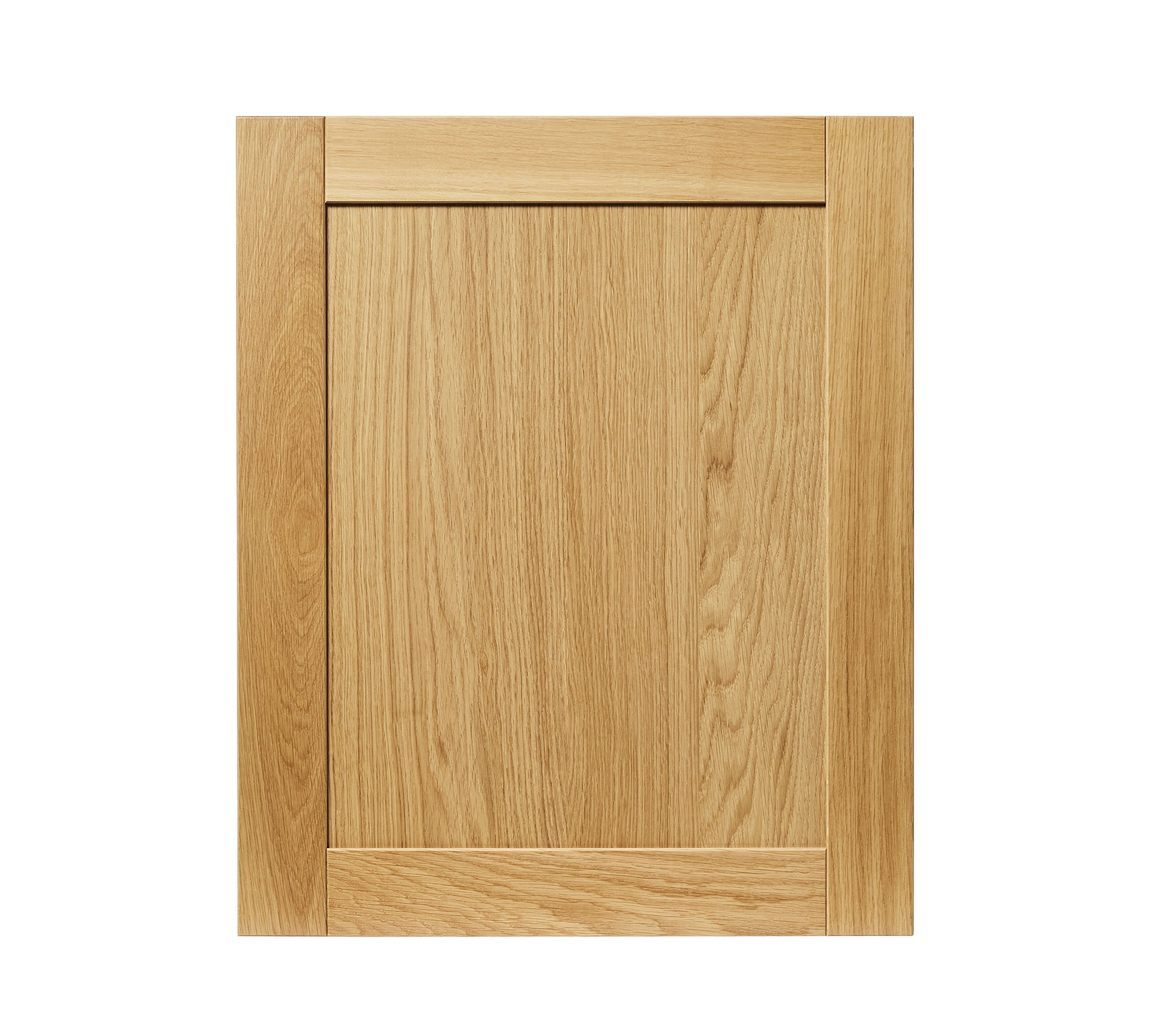 GoodHome Verbena Natural oak shaker Tall appliance Cabinet door (W)600mm (H)723mm (T)20mm