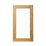 GoodHome Verbena Natural oak shaker Tall glazed Cabinet door (W)500mm (H)895mm (T)20mm
