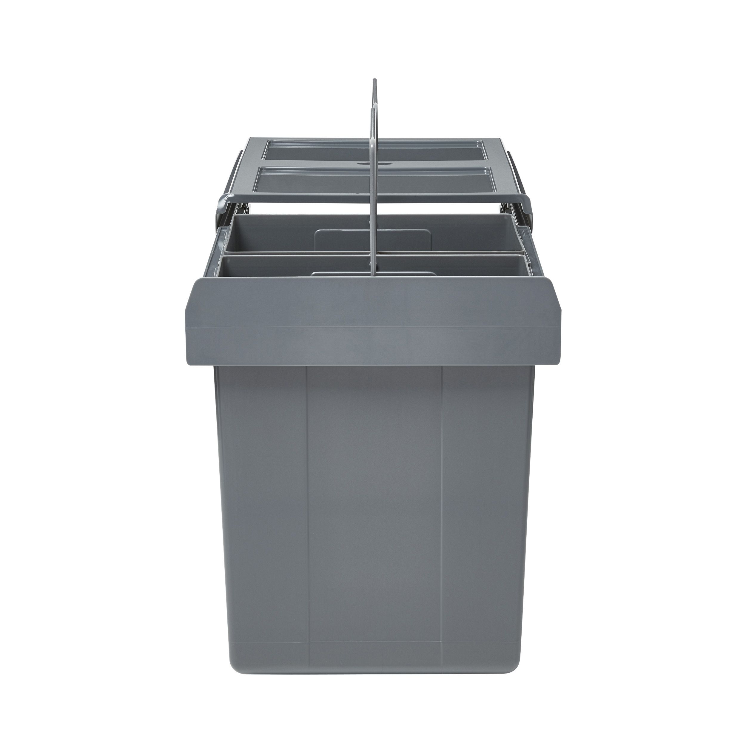 GoodHome Vigote Anthracite Integrated Kitchen Pull-out bin, - 36L