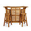 GoodHome Virginia Wooden 2 seater Bar