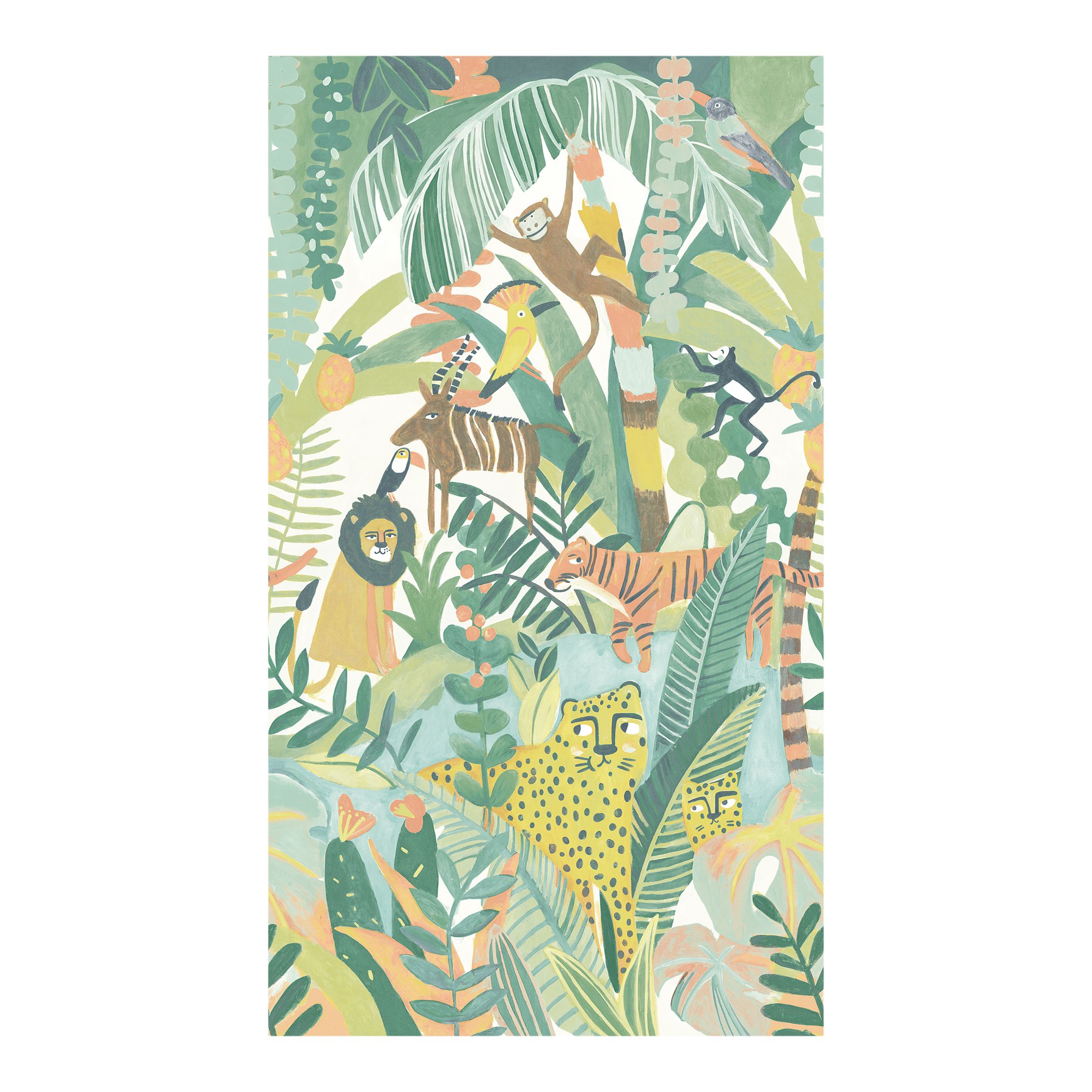 GoodHome Viridian Green Jungle Matt Mural