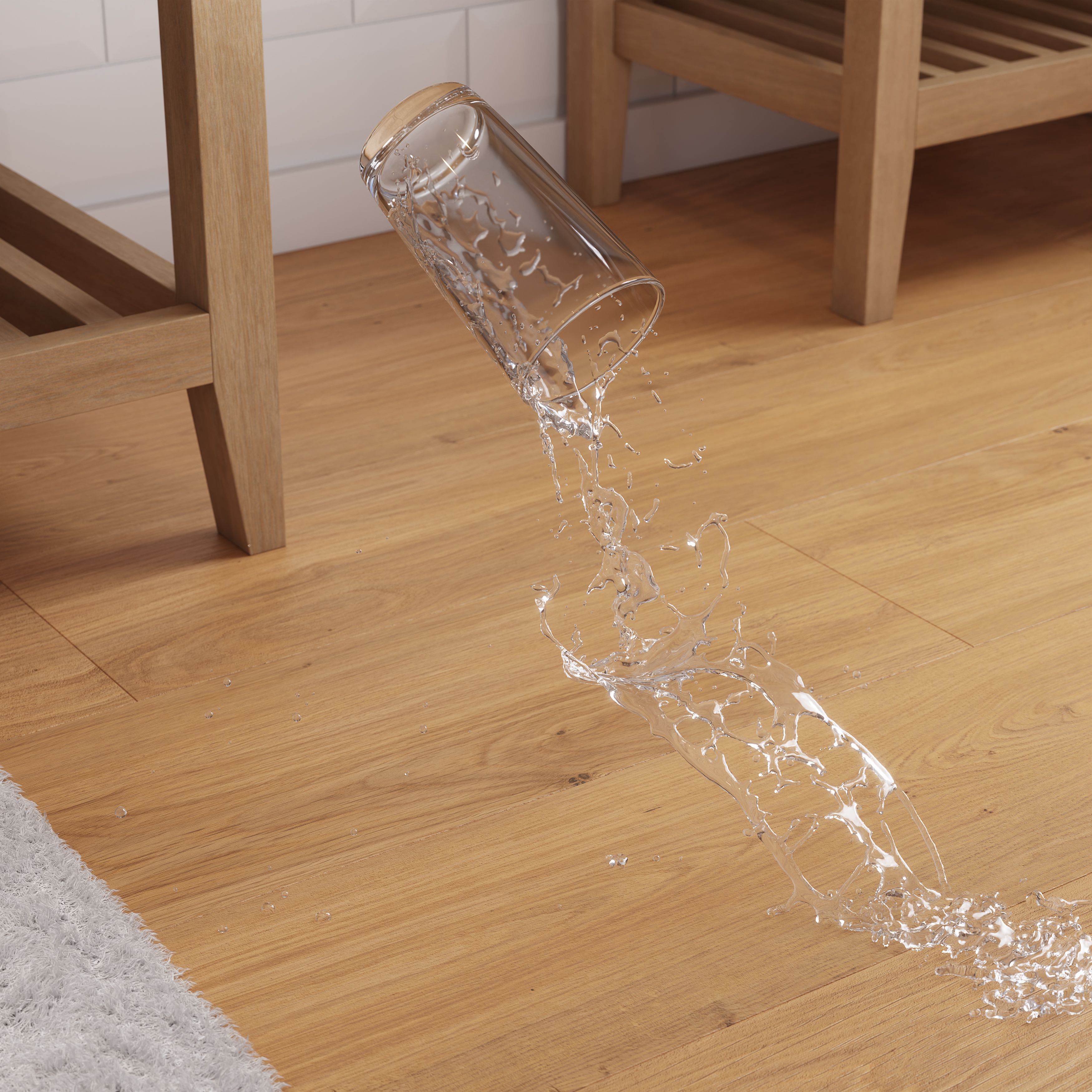 GoodHome Visby Honey Wood effect Laminate Flooring, 1.99m²