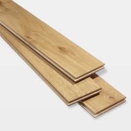 GoodHome Visby Natural Wood Solid wood flooring, 1.44m² Pack