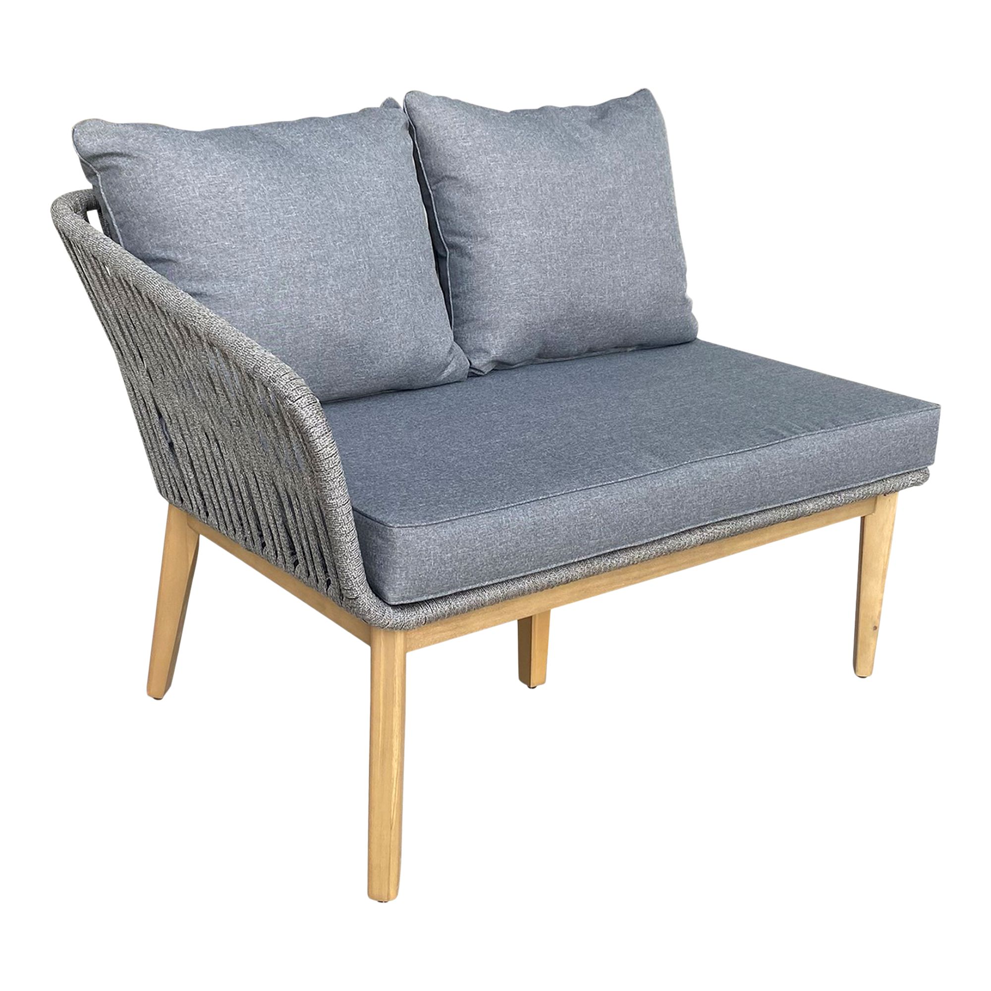 GoodHome Vitello Grey 6 Seater Modular corner Dining set