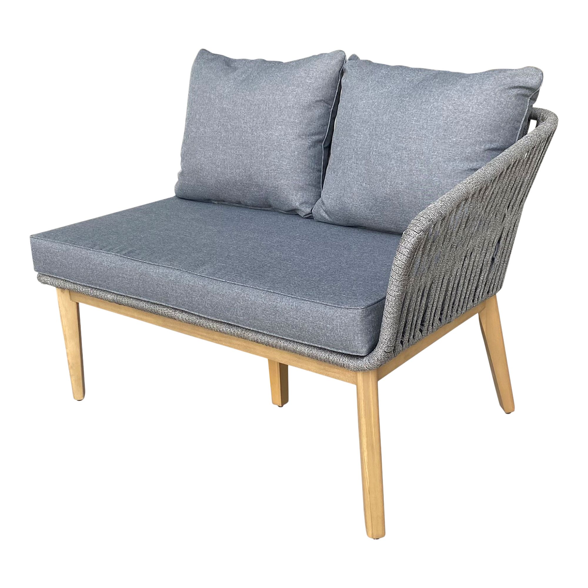GoodHome Vitello Grey 6 Seater Modular corner Dining set