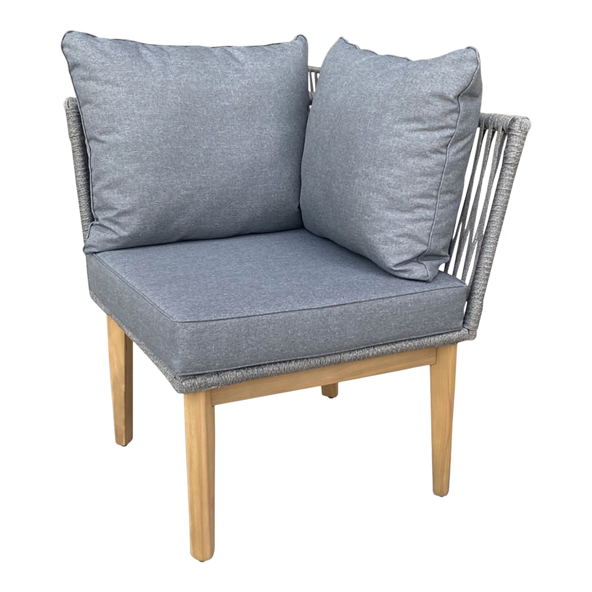 GoodHome Vitello Grey 6 Seater Modular corner Dining set