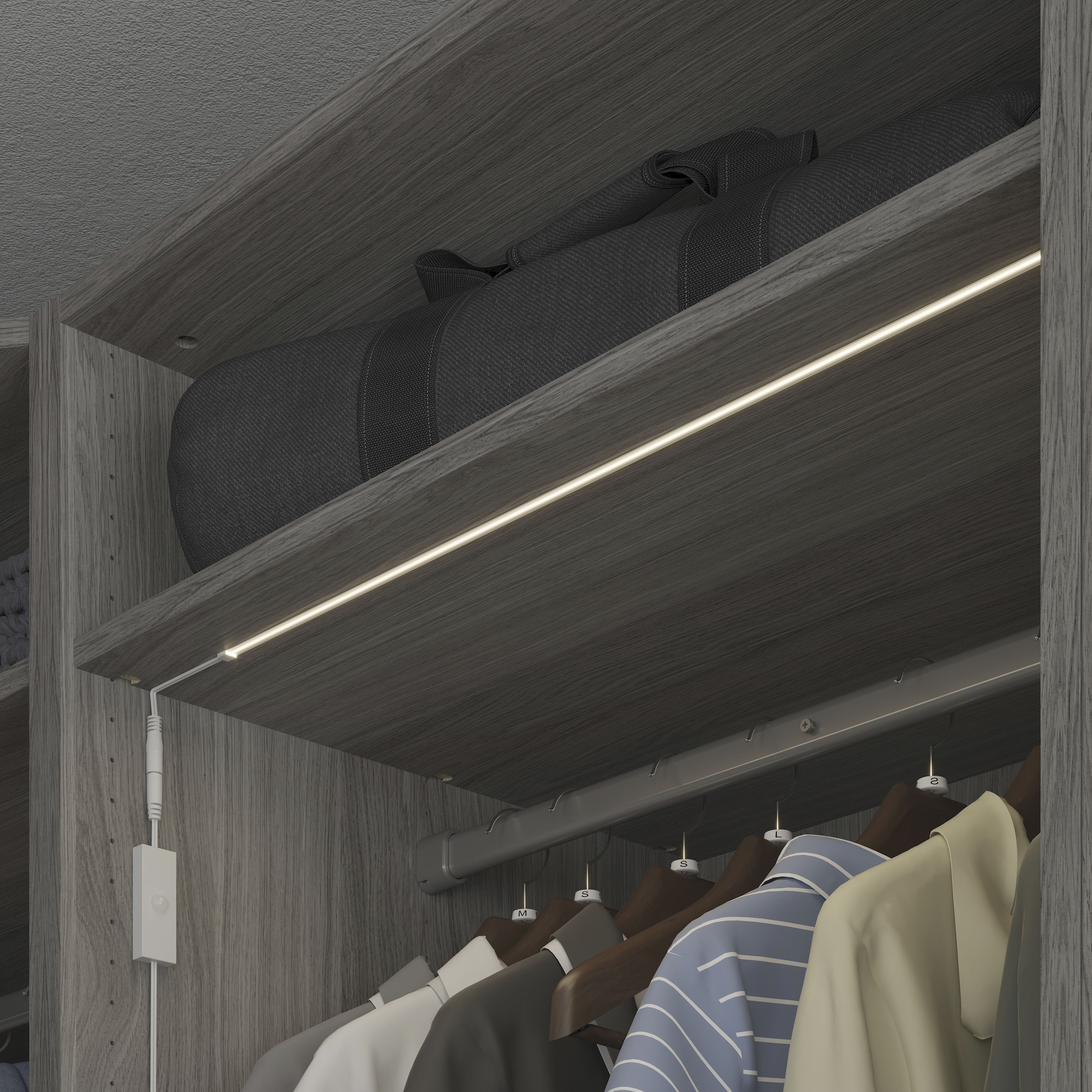 GoodHome Waldeck White Mains-powered PIR Motion sensor