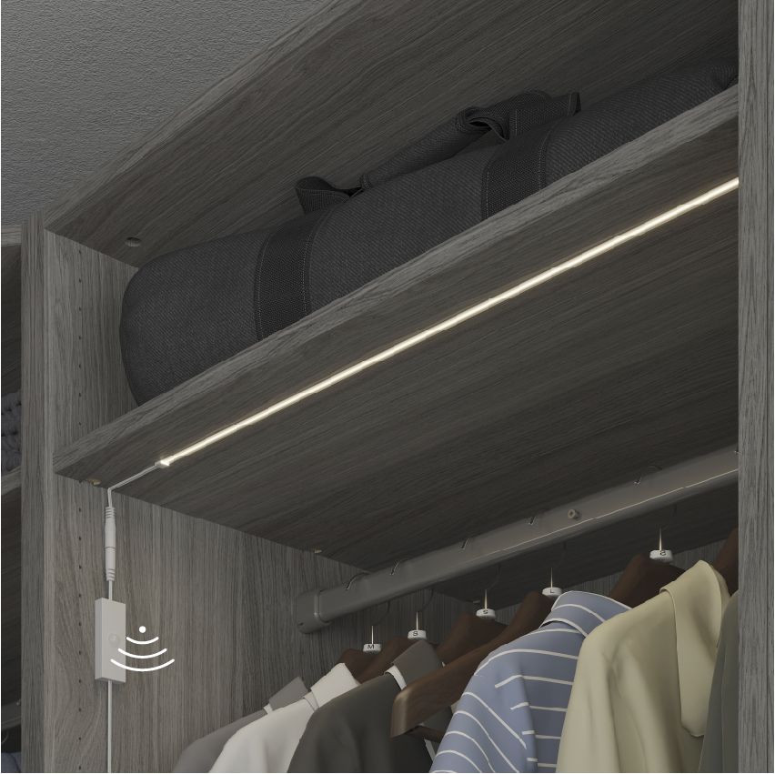 GoodHome Waldeck White Mains-powered PIR Motion sensor