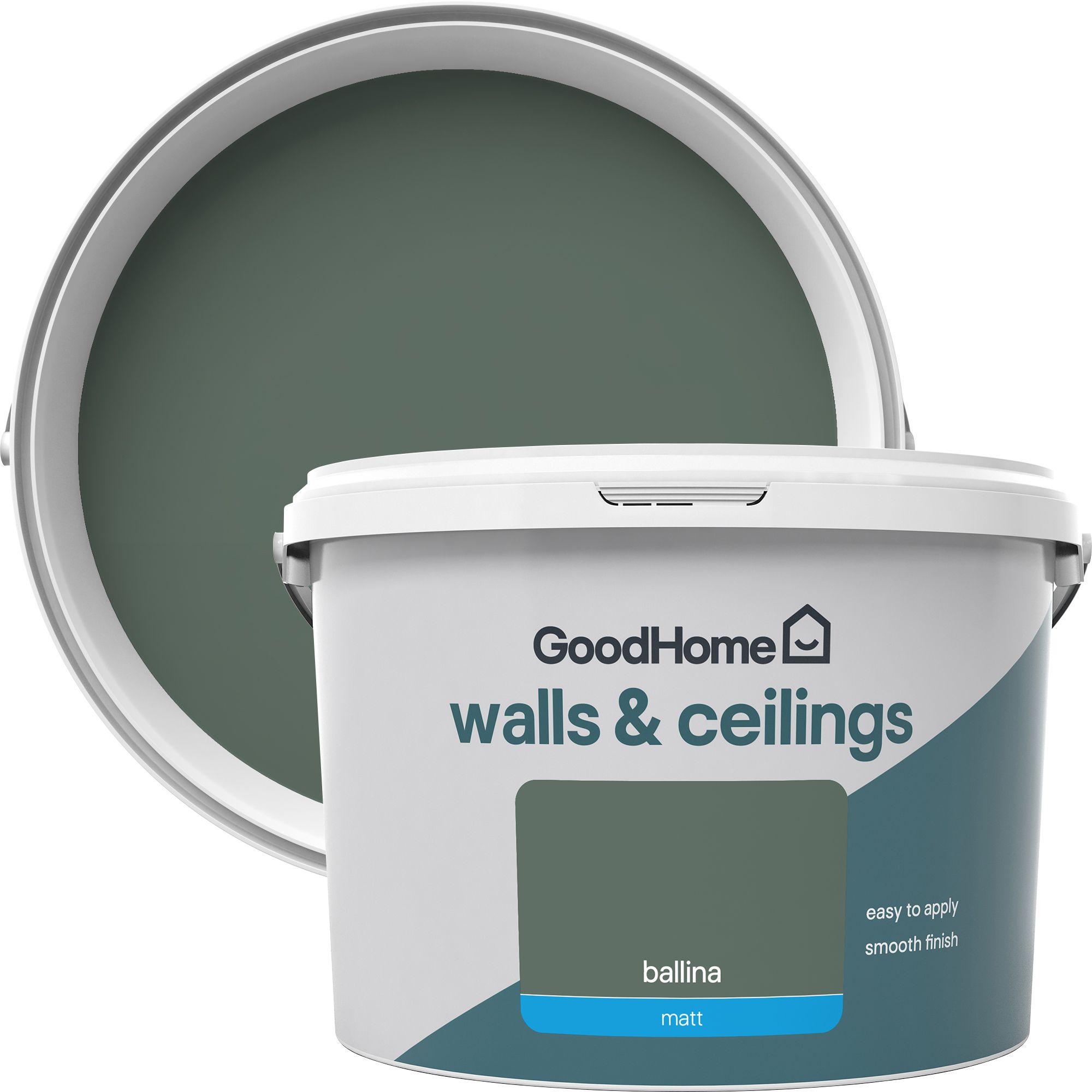 GoodHome Walls & ceilings Ballina Matt Emulsion paint, 2.5L Tradepoint