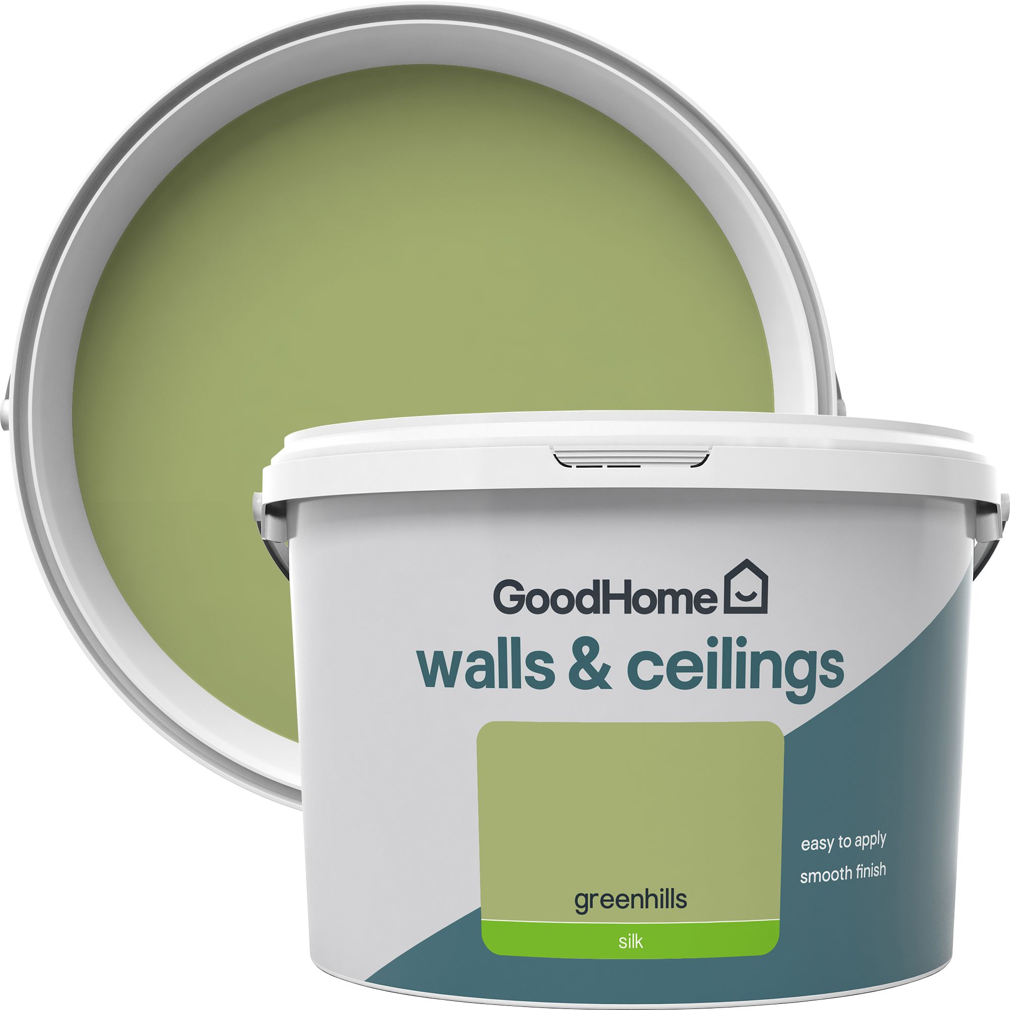 GoodHome Walls & ceilings Greenhills Silk Emulsion paint, 2.5L