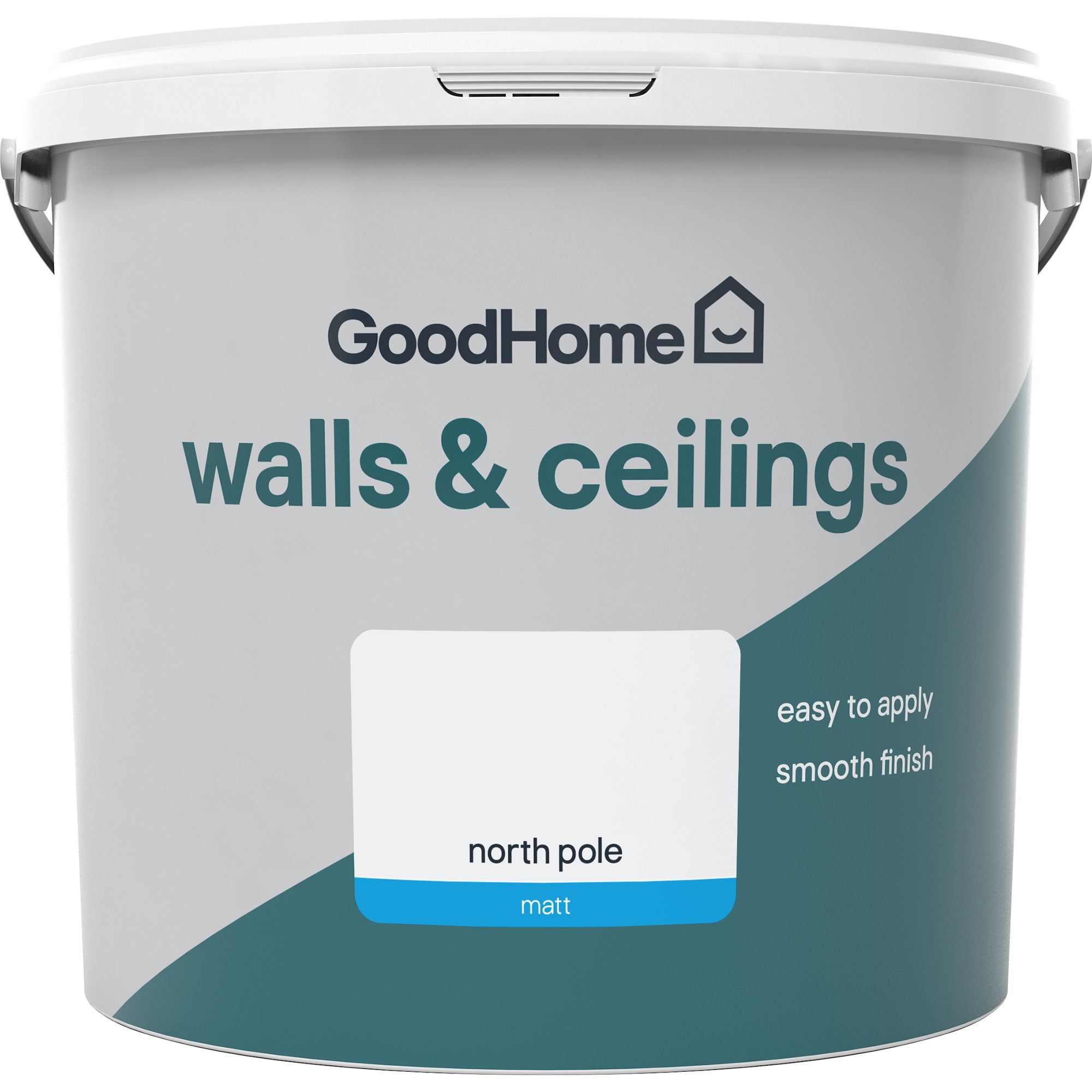 GoodHome Walls & ceilings North pole Matt Emulsion paint, 5L